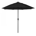 California Umbrella 9' Bronze Aluminum Market Patio Umbrella, Olefin Black 194061337448